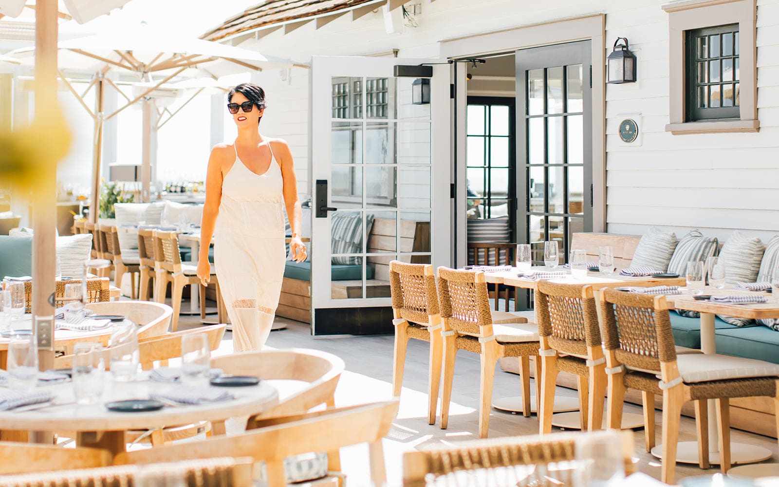 Woman walking at Ocean Club
